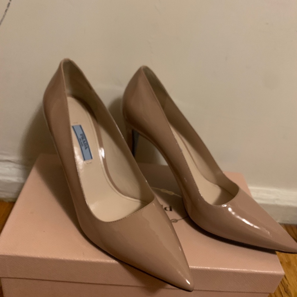 Prada Patent Nude Pump